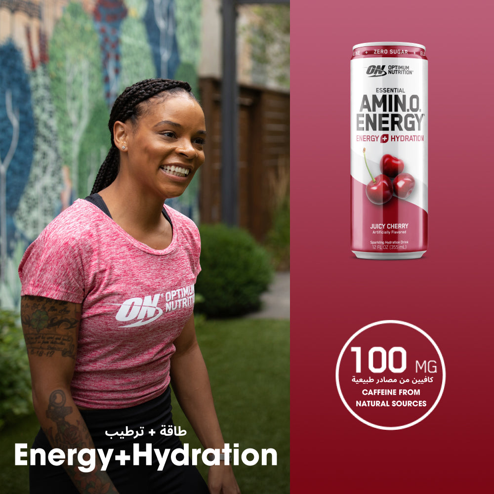 ESSENTIAL AMIN.O. ENERGY+ Electrolytes Sparkling - Juicy Cherry (12 Cans) ESSENTIAL AMIN.O. ENERGY+ Electrolytes Sparkling - Juicy Cherry (12 Cans)