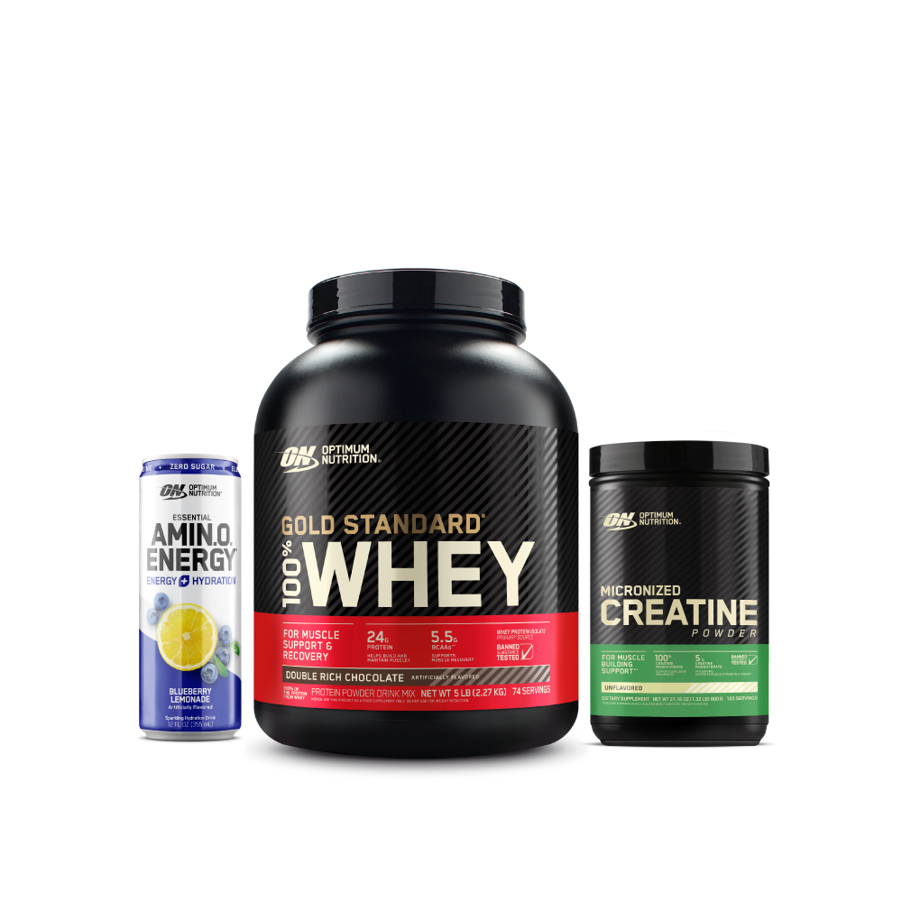 Optimum Nutrition Whey + Pre‑Workout + Creatine Performance Bundle Optimum Nutrition Whey + Pre‑Workout + Creatine Performance Bundle
