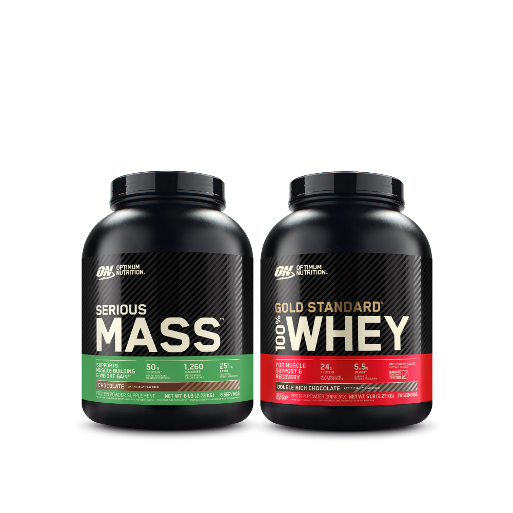 Optimum Nutrition Whey + Serious Mass & Muscle Bundle Optimum Nutrition Whey + Serious Mass & Muscle Bundle