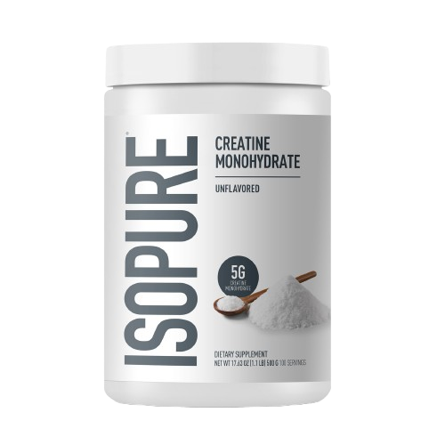 Isopure كرياتين مونوهيدرات بدون نكهة 17.63 أونصة (1.1 رطل) 500 جرام 100 حصة Isopure كرياتين مونوهيدرات بدون نكهة 17.63 أونصة (1.1 رطل) 500 جرام 100 حصة