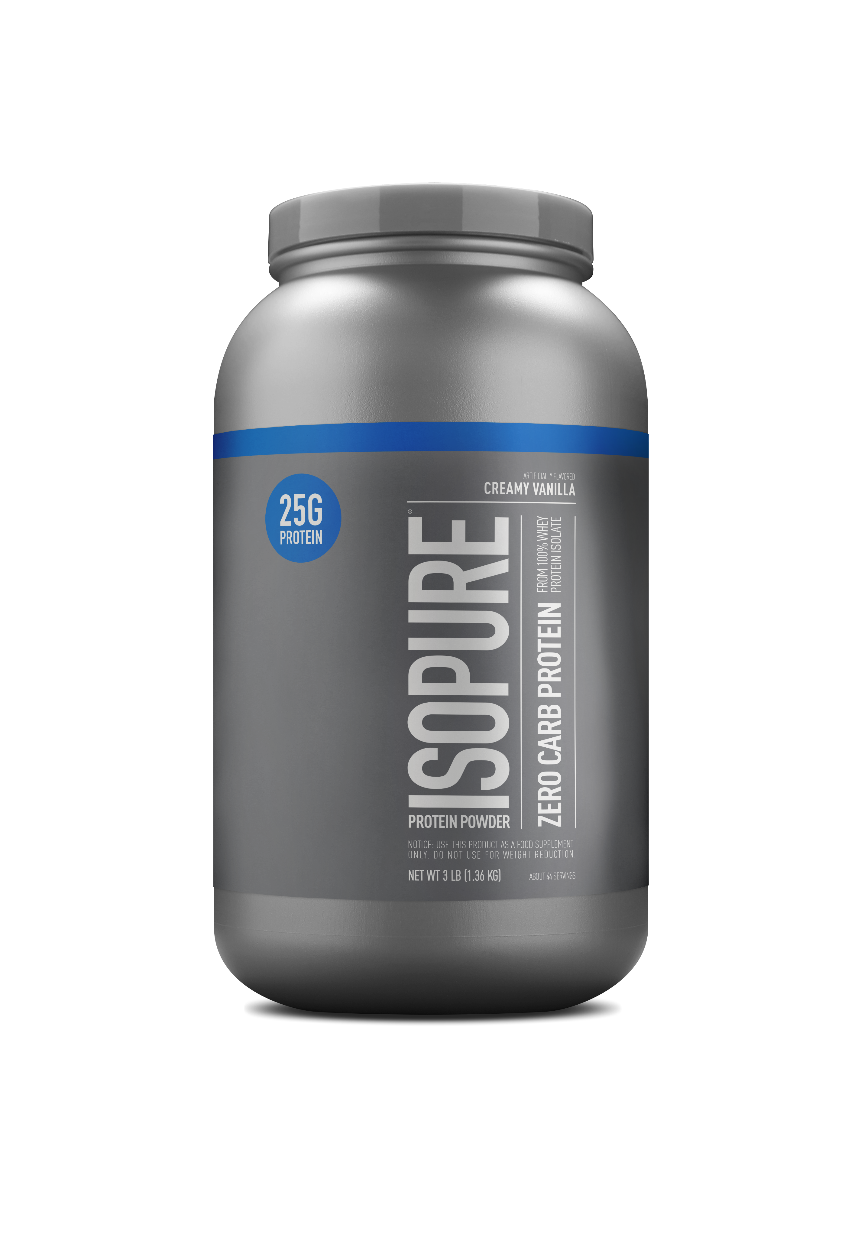 Isopure Zero Carb Protein Powder Creamy Vanilla - 3 Lbs (44 Servings)