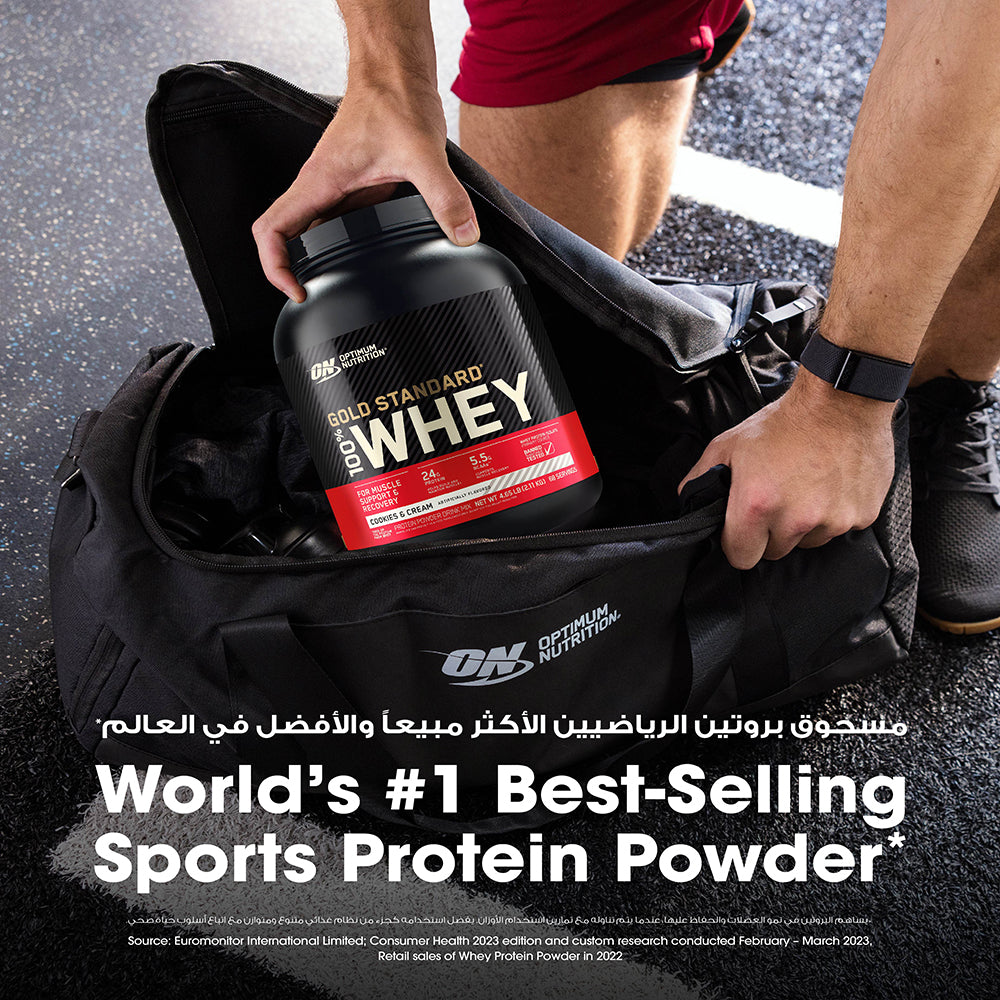 Gold Standard 100% Whey Protein Powder Cookies & Cream - 4.65 Lbs (68 Servings) Gold Standard 100% Whey Protein Powder Cookies & Cream - 4.65 Lbs (68 Servings)