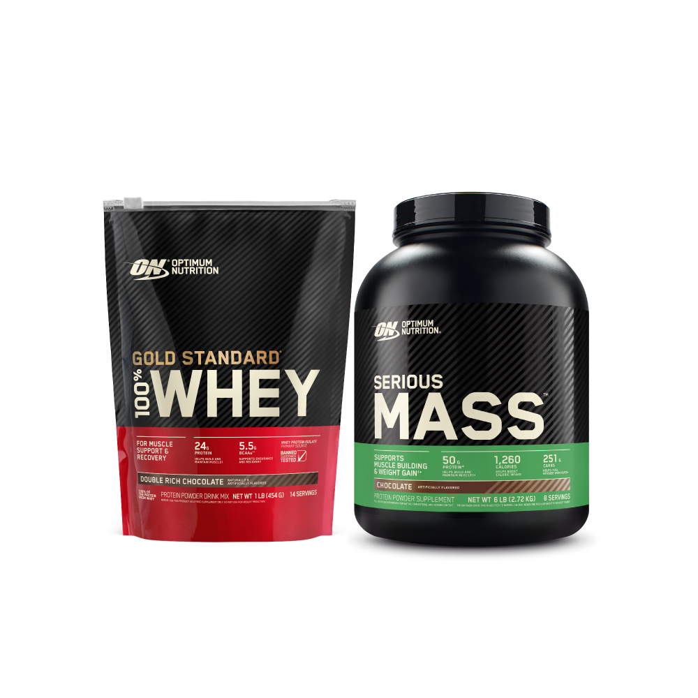 Optimum Nutrition Whey + Serious Mass Weight Gain Combo Optimum Nutrition Whey + Serious Mass Weight Gain Combo