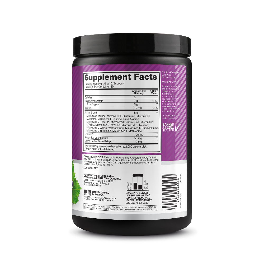 Amino Energy BCAA Drink Concord Grape - 270 Grams (30 Servings) Amino Energy BCAA Drink Concord Grape - 270 Grams (30 Servings)