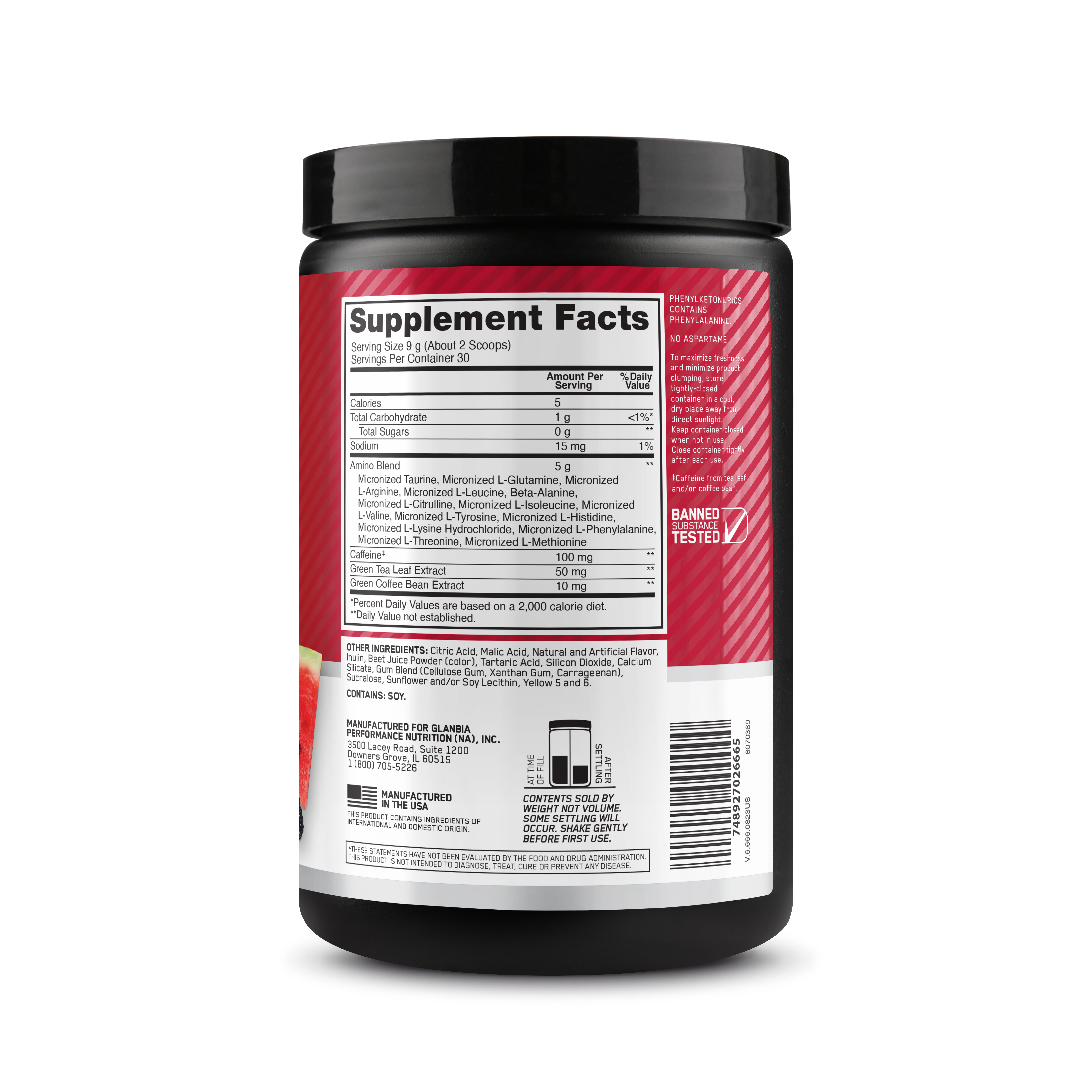 Amino Energy BCAA Drink Fruit Fusion - 270 Grams (30 Servings)