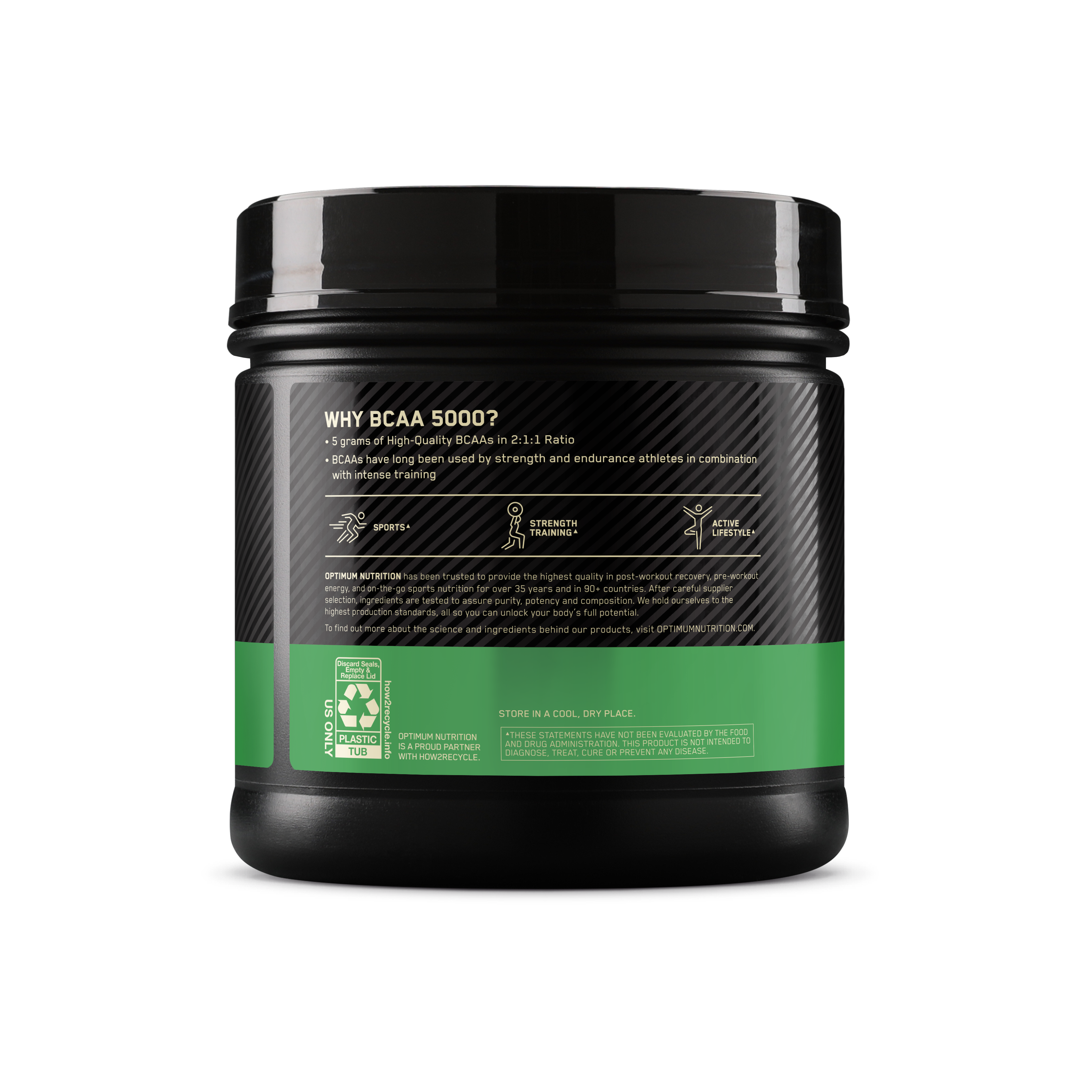 BCAA 5000 Unflavored - 345 Grams (60 Servings)