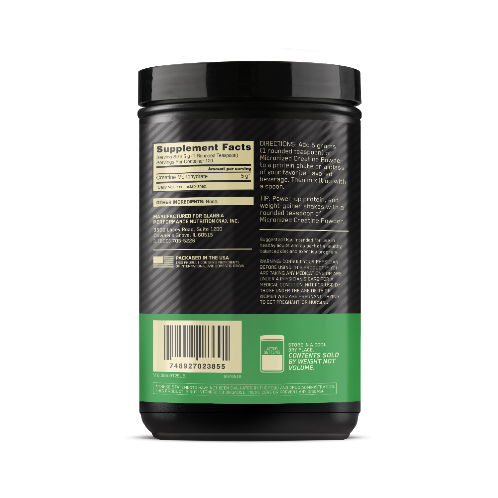 Micronized Creatine Powder Unflavored - 600 Grams (120 Servings) Micronized Creatine Powder Unflavored - 600 Grams (120 Servings)