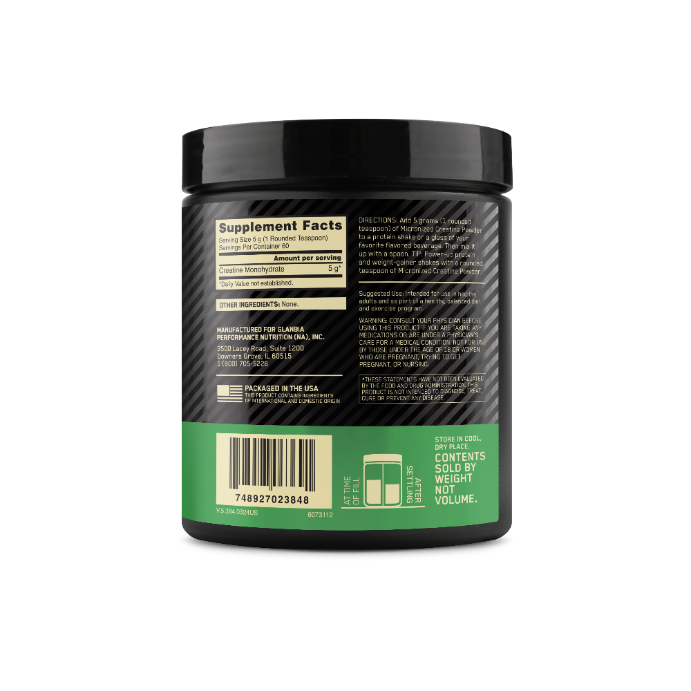 Micronized Creatine Powder Unflavored - 300 Grams (60 Servings) Micronized Creatine Powder Unflavored - 300 Grams (60 Servings)