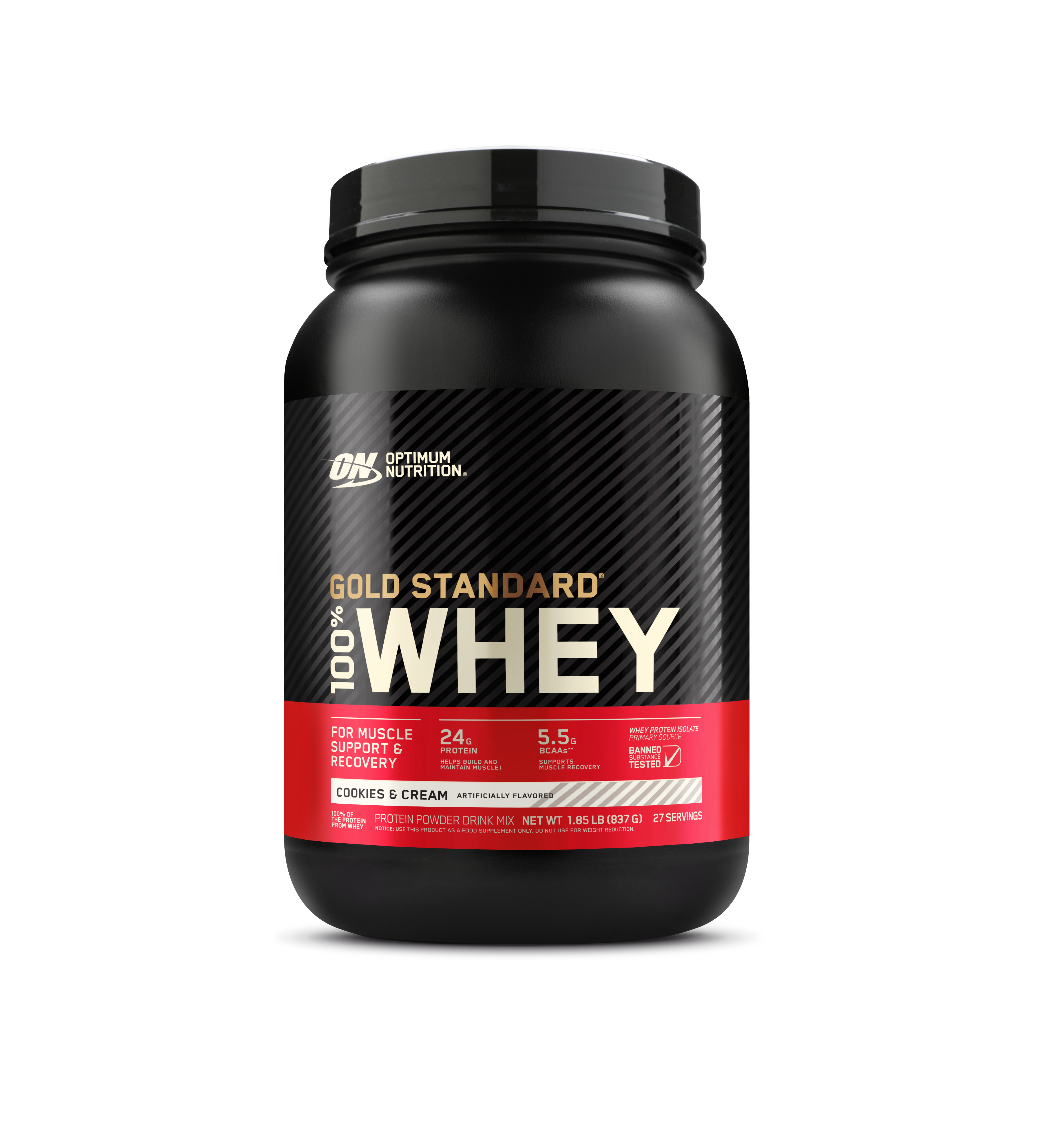 Gold Standard 100% Whey Protein Powder Cookies & Cream - 1.85 Lbs (27 Servings)