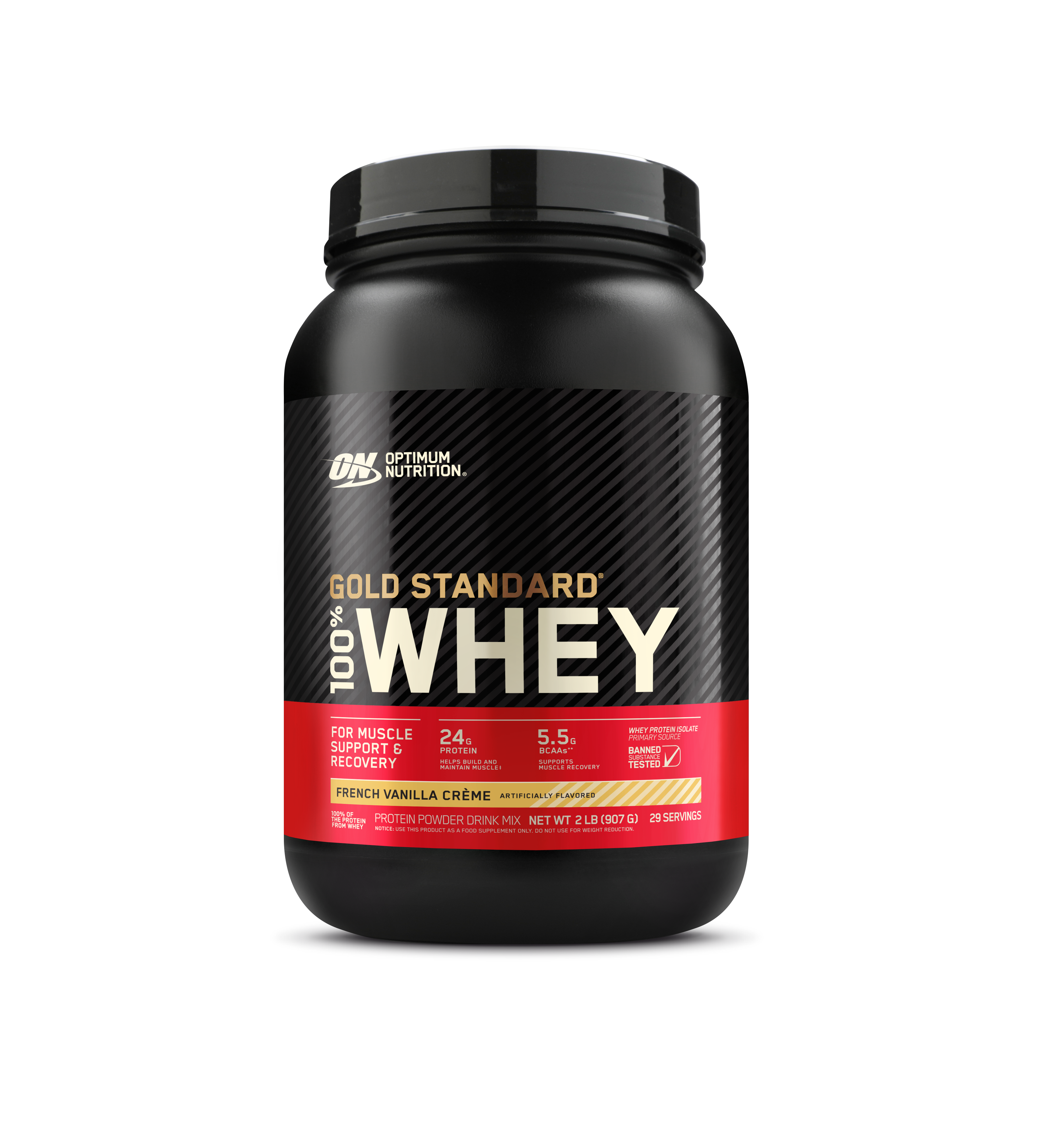 Gold Standard 100% Whey Protein Powder French Vanilla Creme - 2 Lbs (29 Servings)