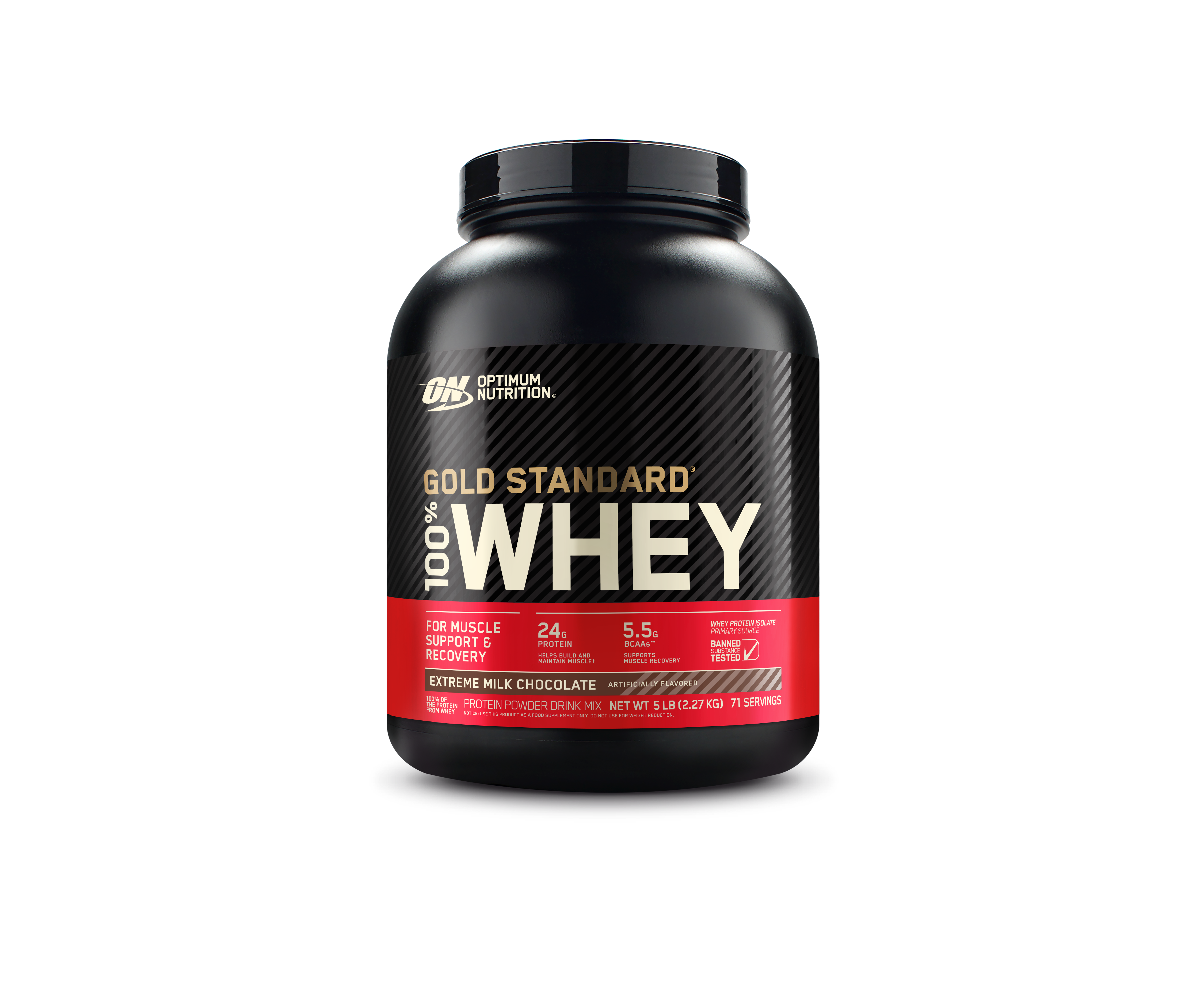 Gold Standard 100% Whey Protein Powder Extreme Milk Chocolate - 5 Lbs (71 Servings)