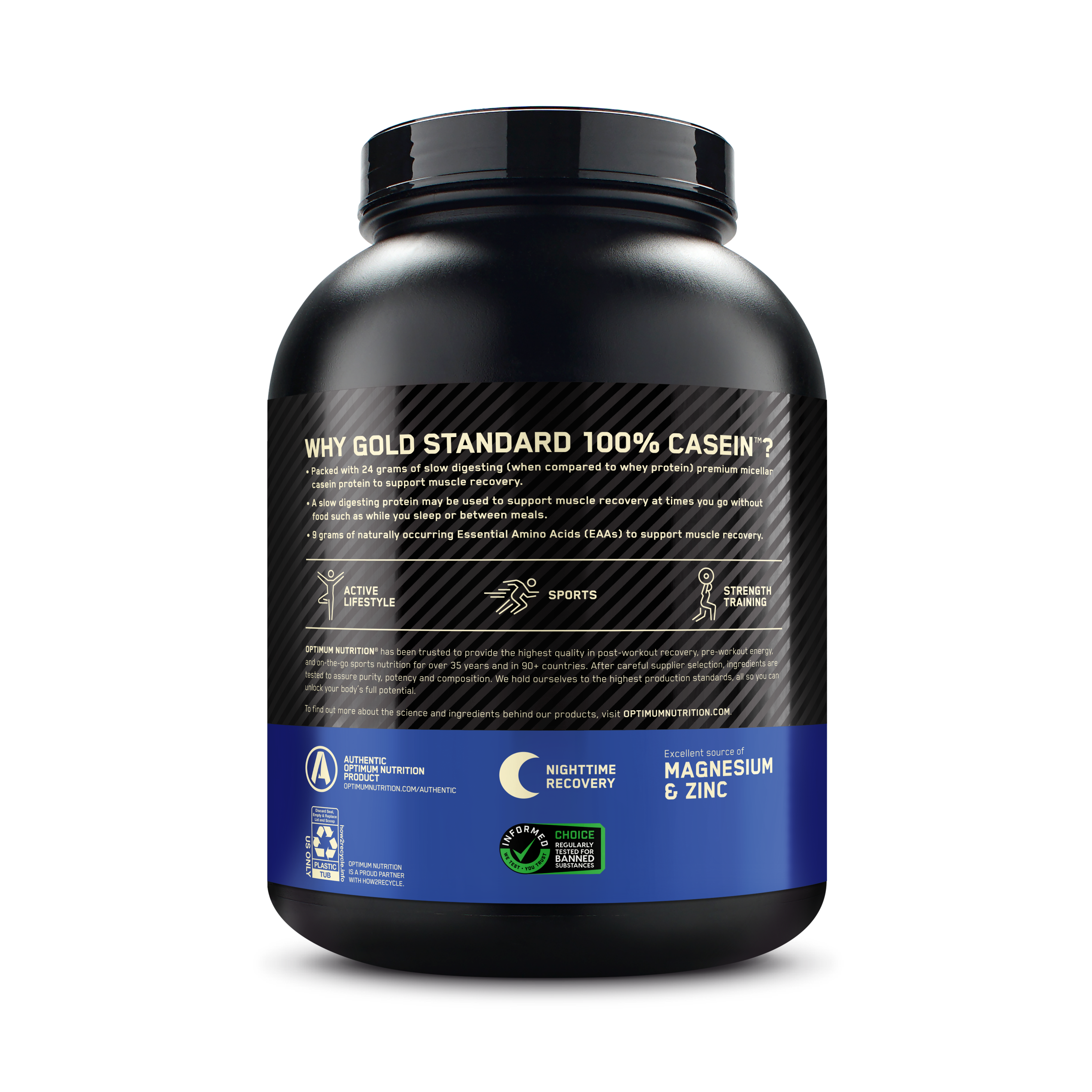 Gold Standard 100% Casein Creamy Vanilla - 3.86 Lbs (53 Servings)