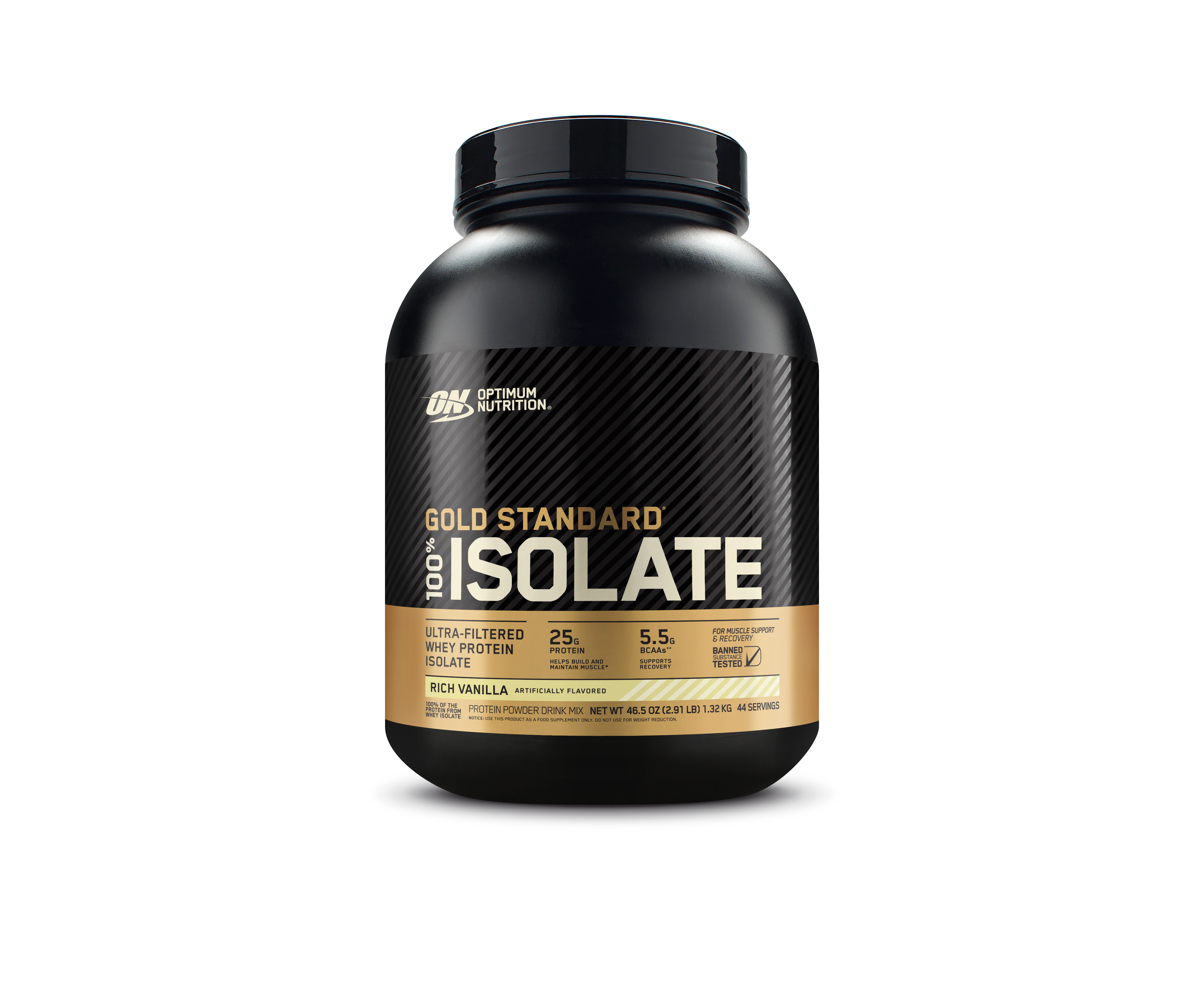 GOLD STANDARD® 100% Isolate Rich Vanilla - 3 Lbs (44 Servings)