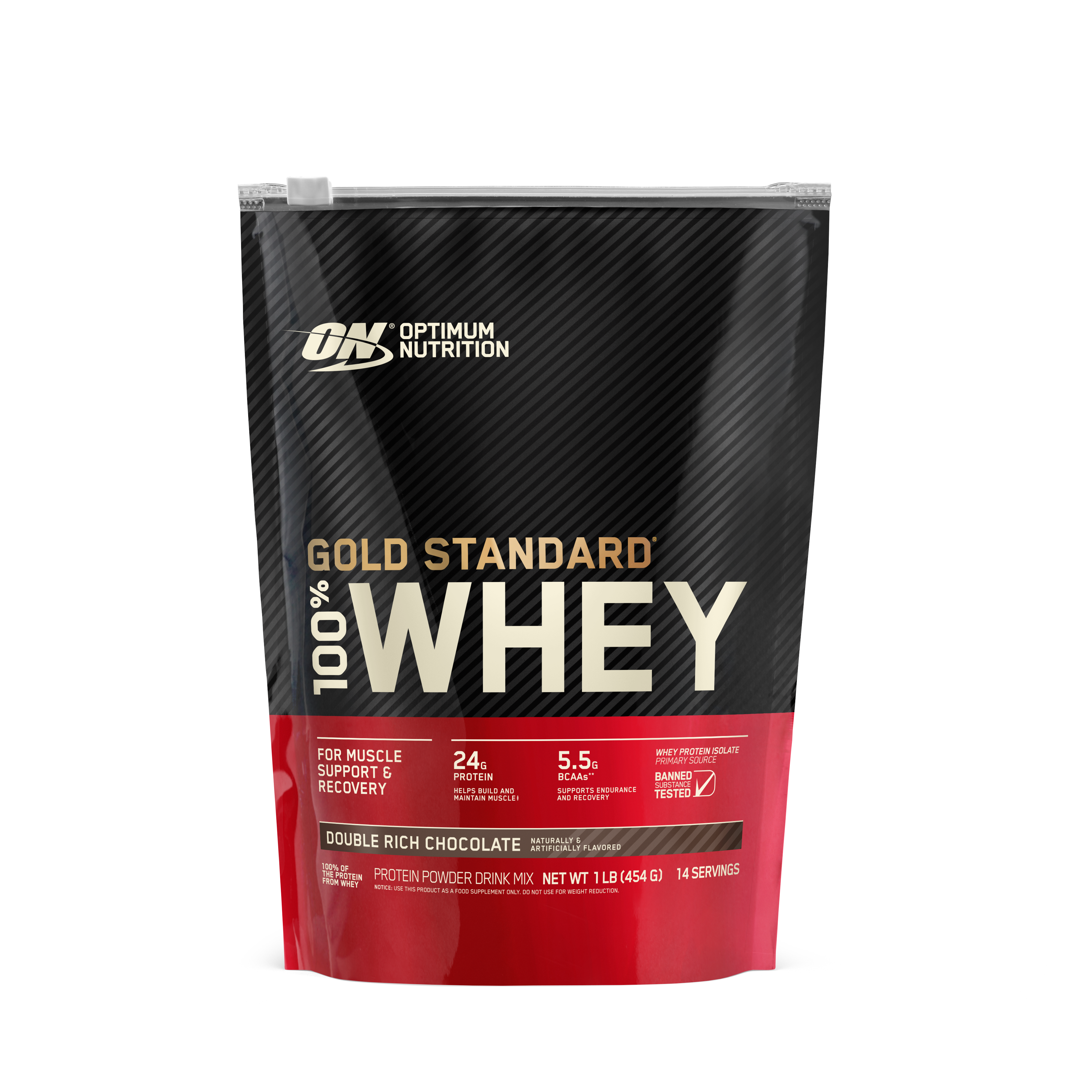 Gold Standard 100% Whey Protein Powder Double Rich Chocolate - 1 Lbs (14 Servings)