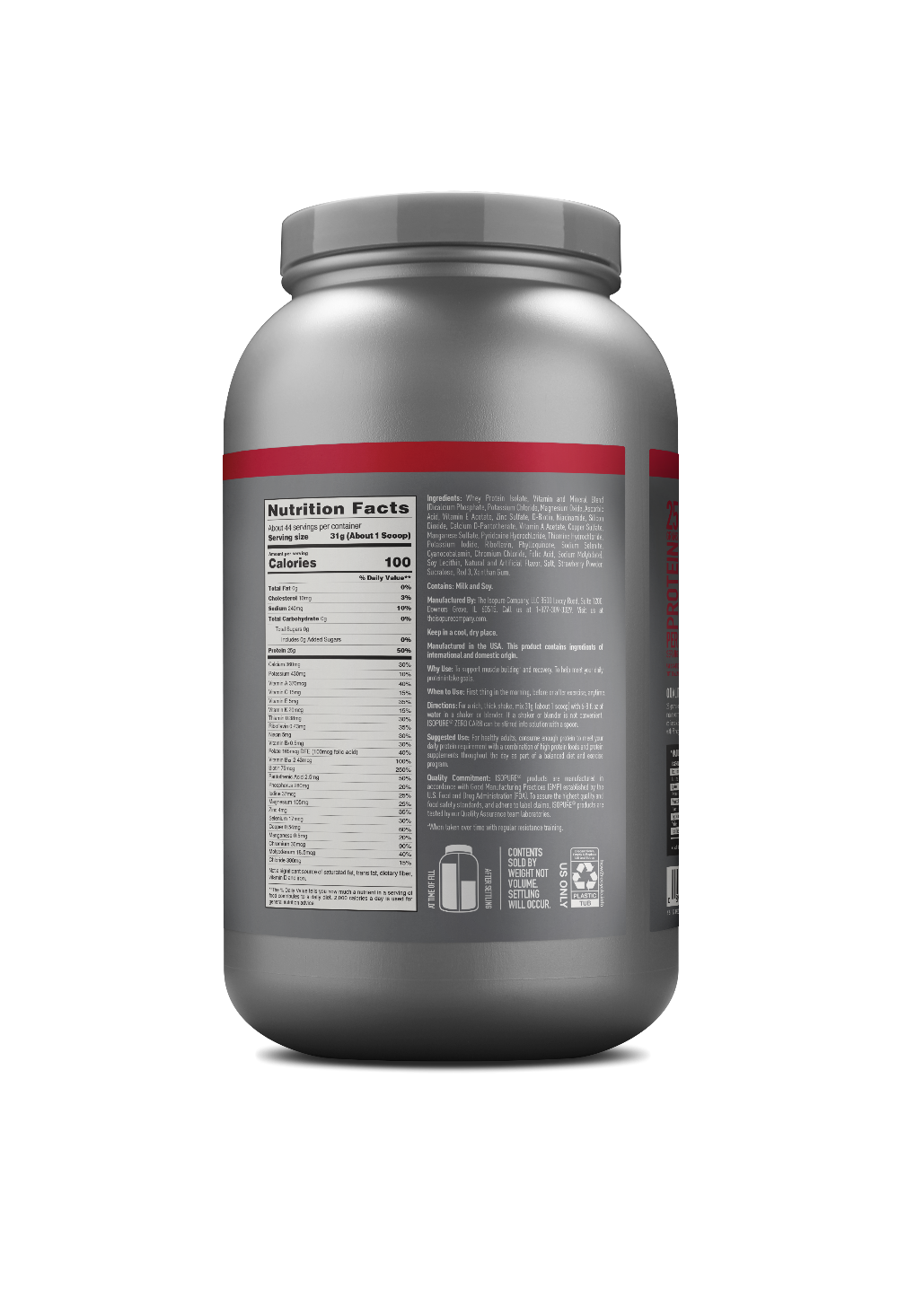 Isopure Zero Carb Protein Powder Strawberry - 3 Lbs (44 Servings) Isopure Zero Carb Protein Powder Strawberry - 3 Lbs (44 Servings)