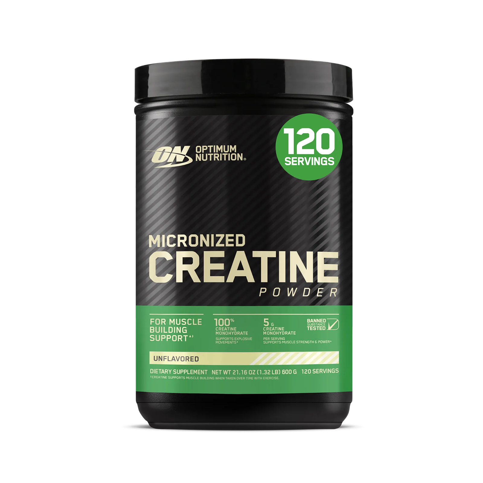 مسحوق ميكرونايزد كرياتين- دون نكهة - 600 جم (120 حصة)
