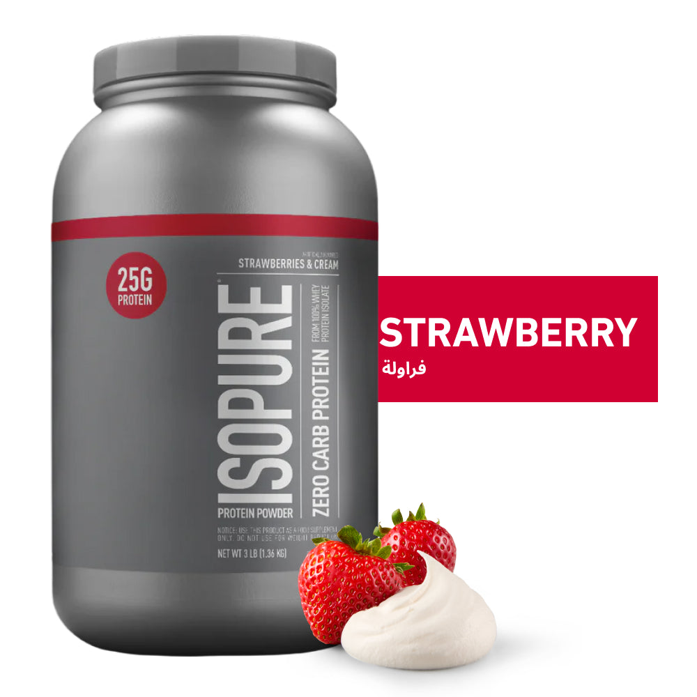 Isopure Zero Carb Protein Powder Strawberry - 3 Lbs (44 Servings)