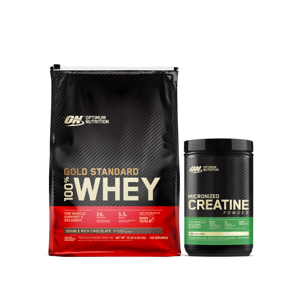 Optimum Nutrition Whey + Creatine Strength Essentials Bulk Pack