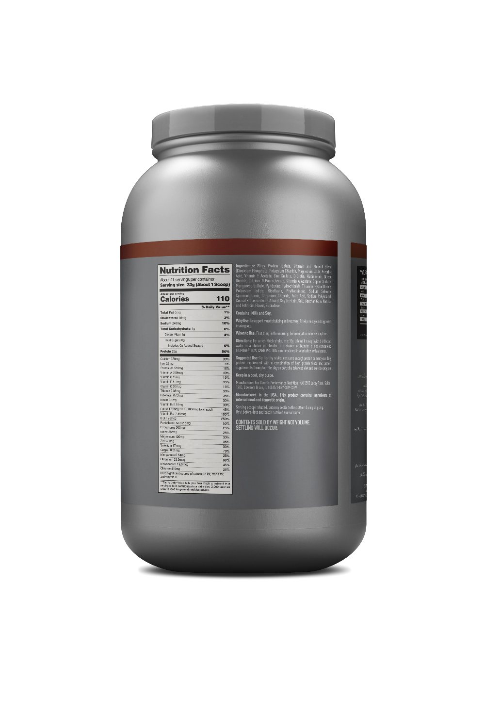 مسحوق بروتين آيزوبيور (Isopure) زيرو كارب - نكهة الشوكولاتة الهولندية - 3 رطل (41 حصة)