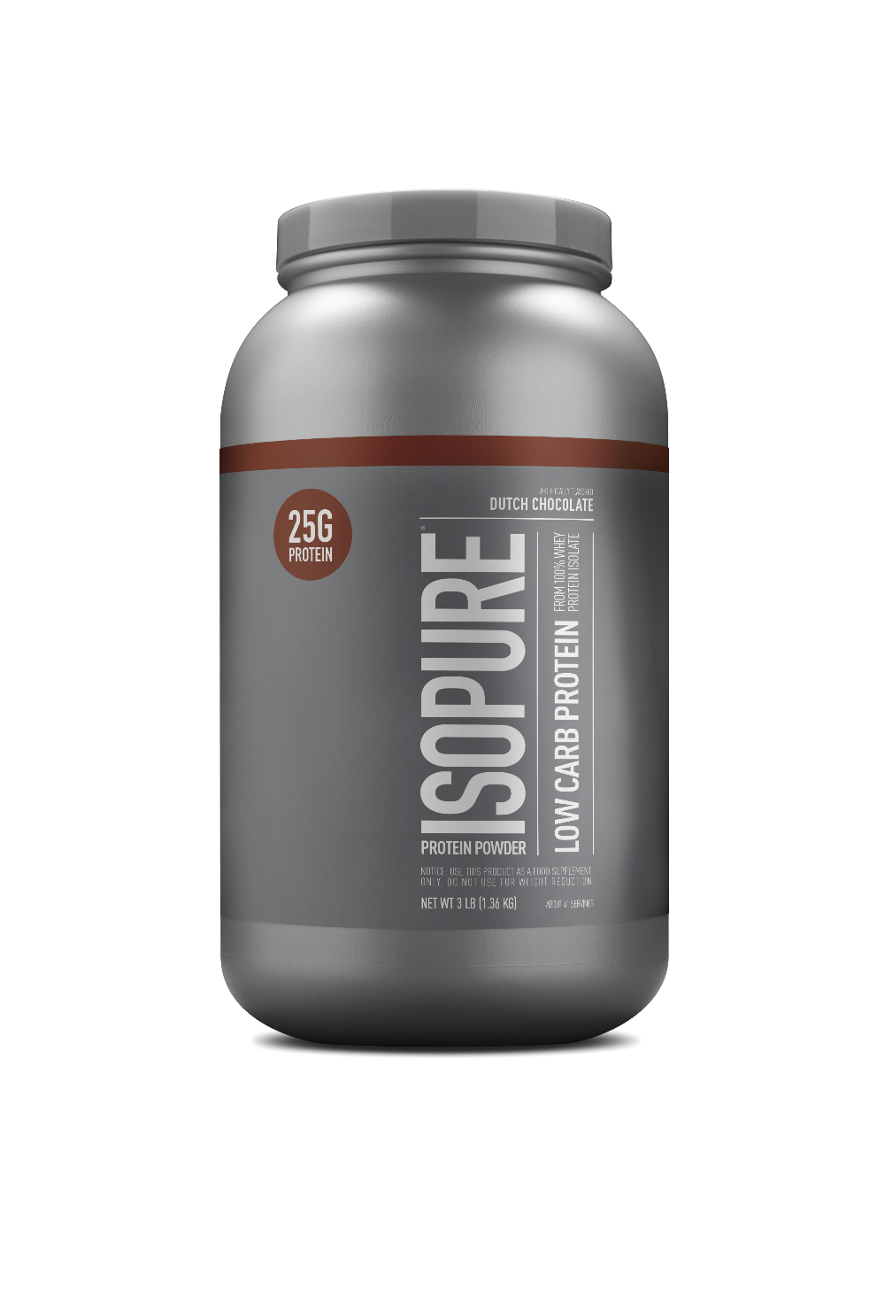 مسحوق بروتين آيزوبيور (Isopure) زيرو كارب - نكهة الشوكولاتة الهولندية - 3 رطل (41 حصة)