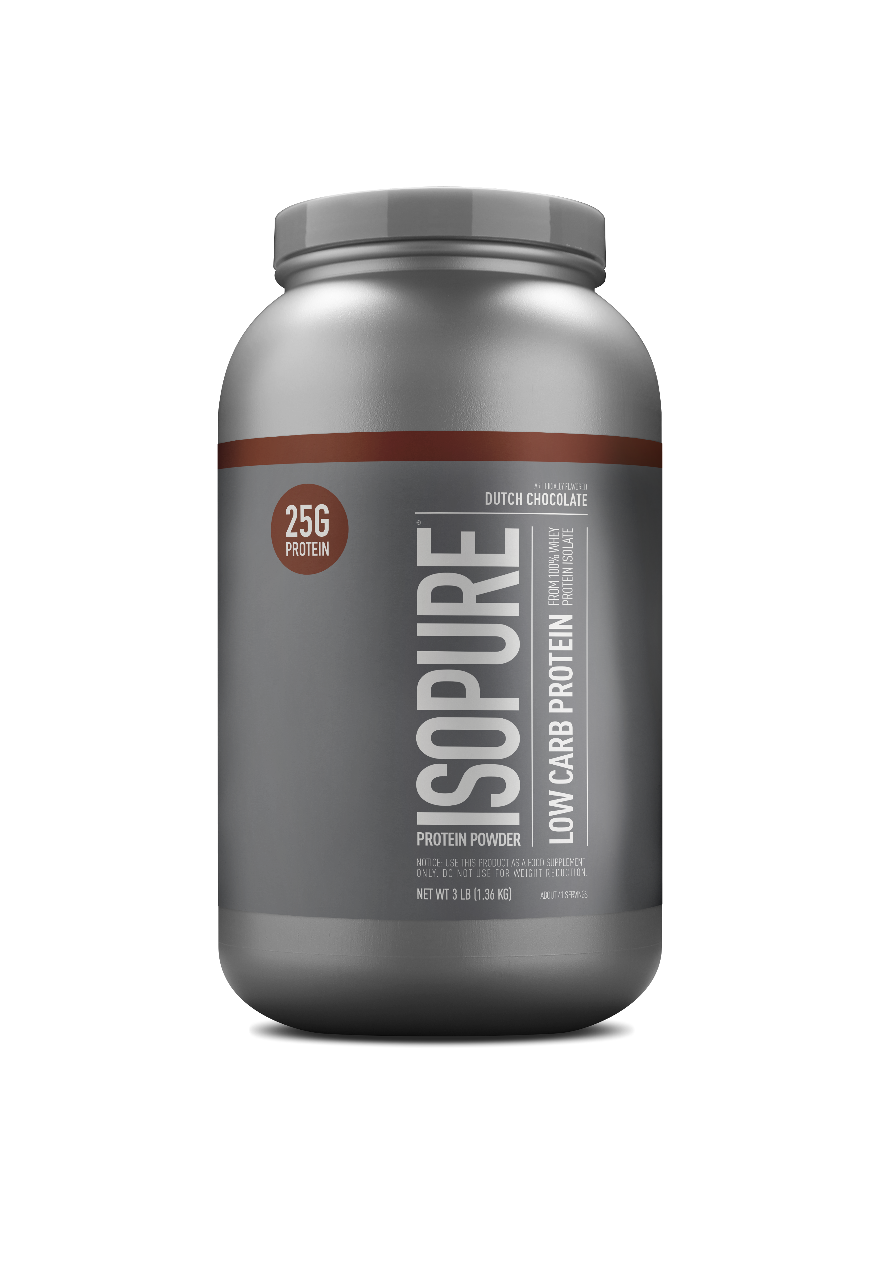 Isopure Zero Carb Protein Powder Dutch Chocolate - 3 Lbs (41 Servings)