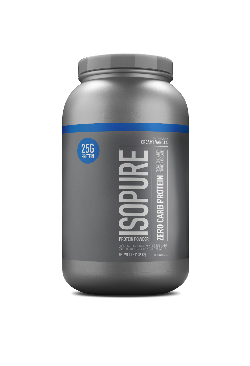 Isopure Zero Carb Protein Powder Creamy Vanilla - 3 Lbs (44 Servings)