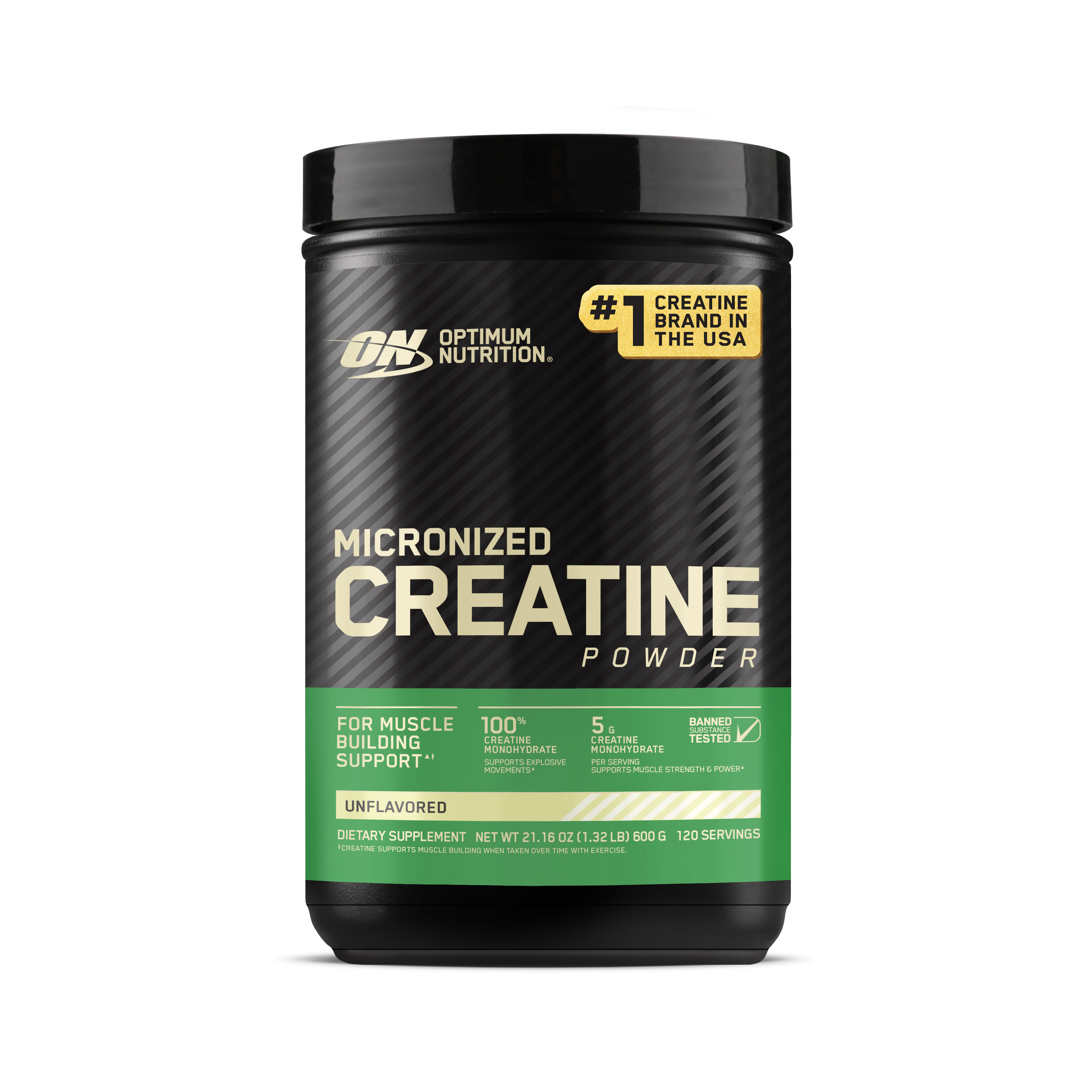 Micronized Creatine Powder Unflavored - 600 Grams (120 Servings)