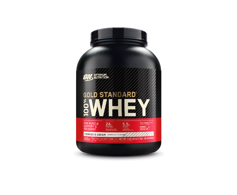 Gold Standard 100% Whey Protein Powder Cookies & Cream - 4.65 Lbs (68 Servings)