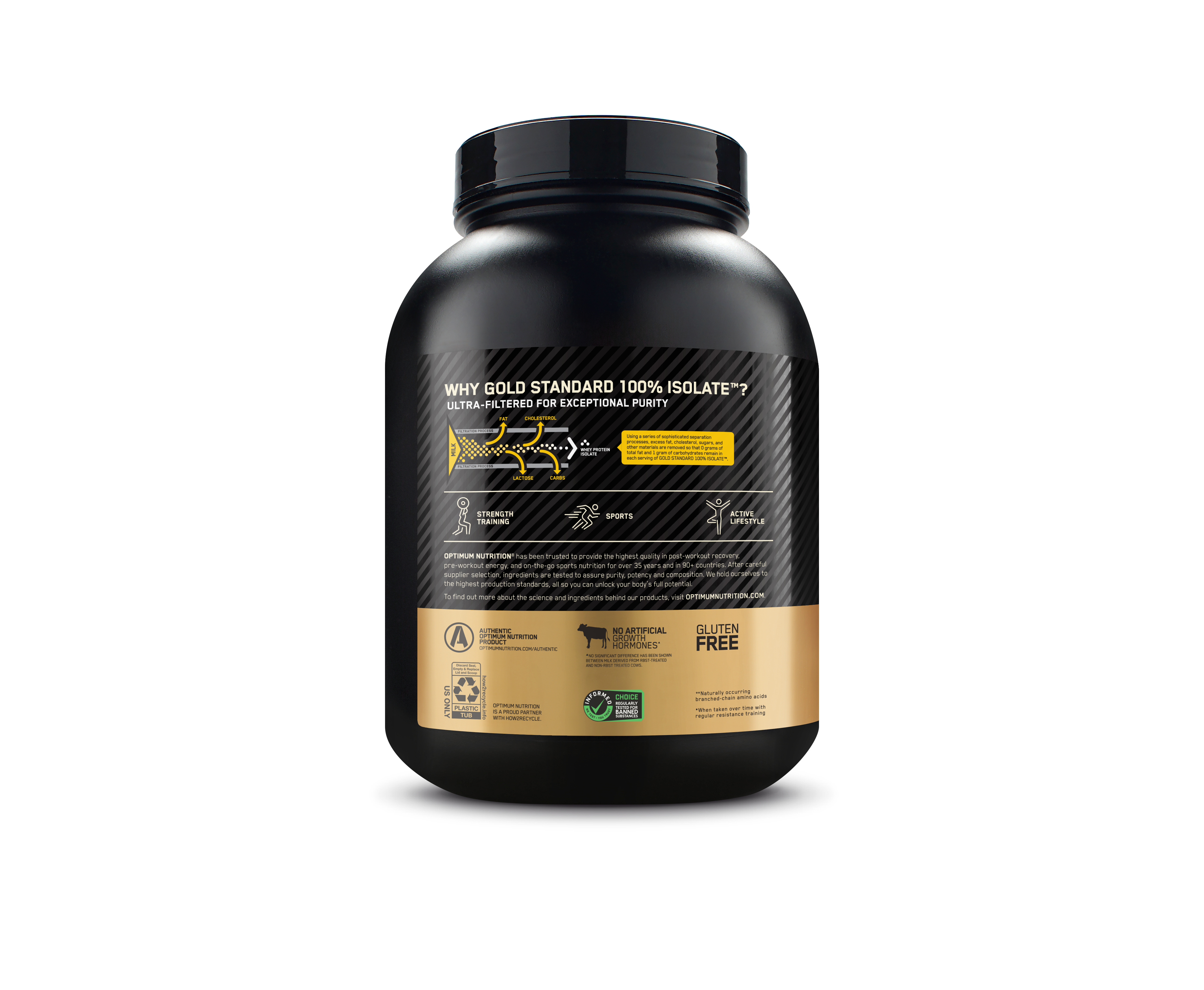 GOLD STANDARD® 100% Isolate Rich Vanilla - 3 Lbs (44 Servings)
