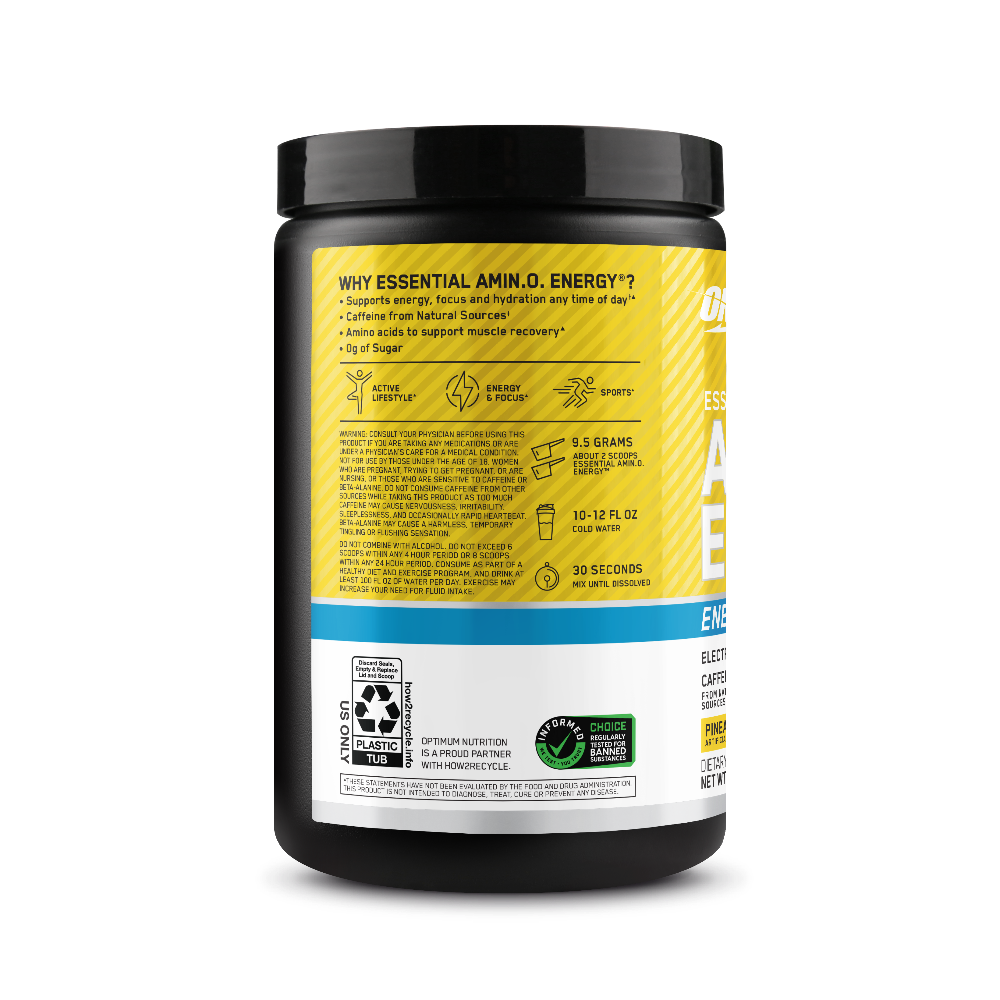 مسحوق أمينو إنيرجي بلس إلكتروليتات (الأملاح المعدنية) - نكهة أناناس منعش - 285 جم (30 حصة)