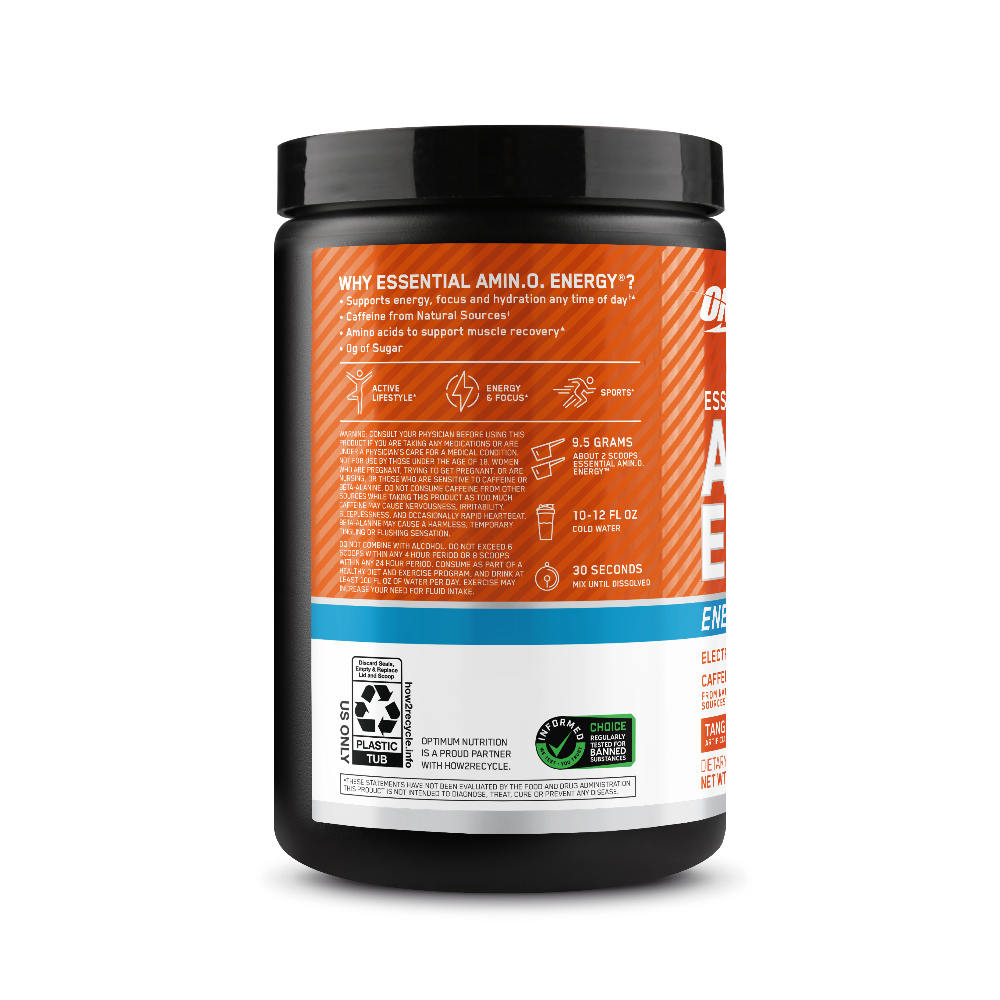 Amino Energy Plus Electrolytes Powder Tangerine Wave - 285 Grams (30 Servings)