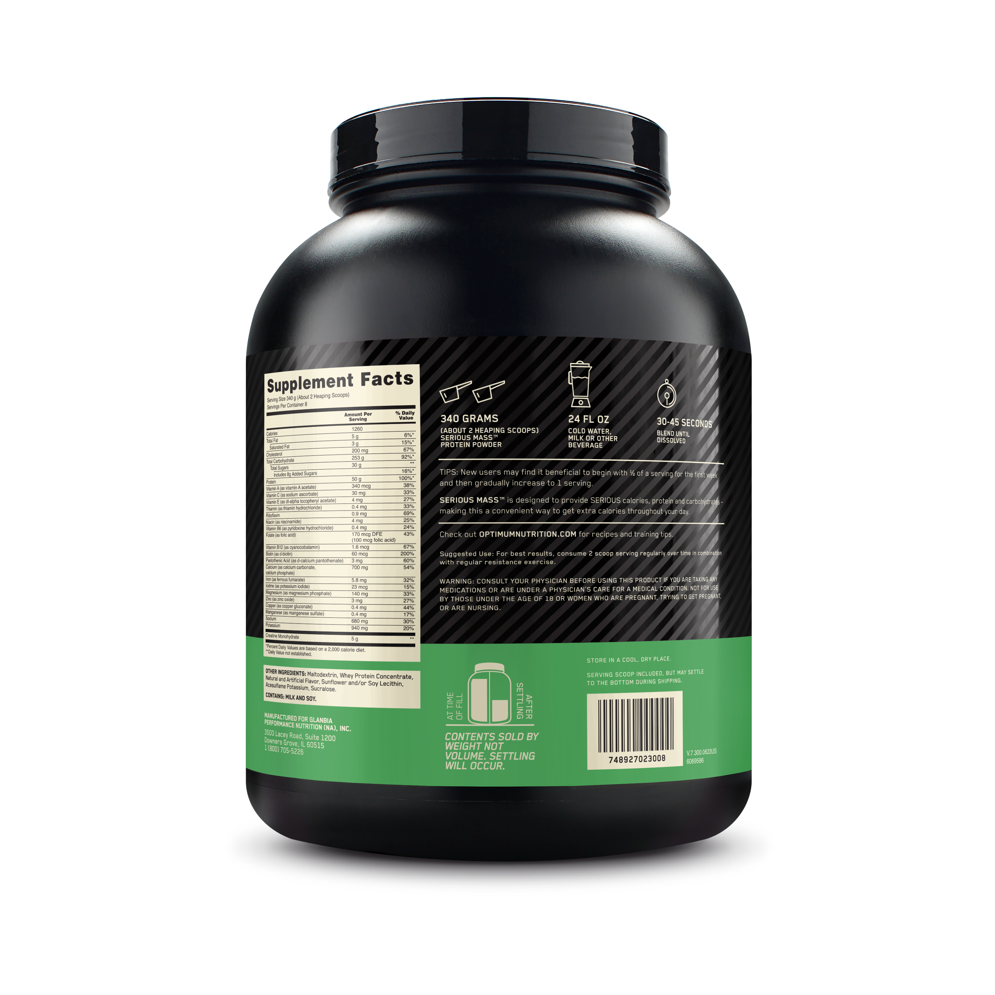 Serious Mass Vanilla - 6 Lbs (8 Servings)