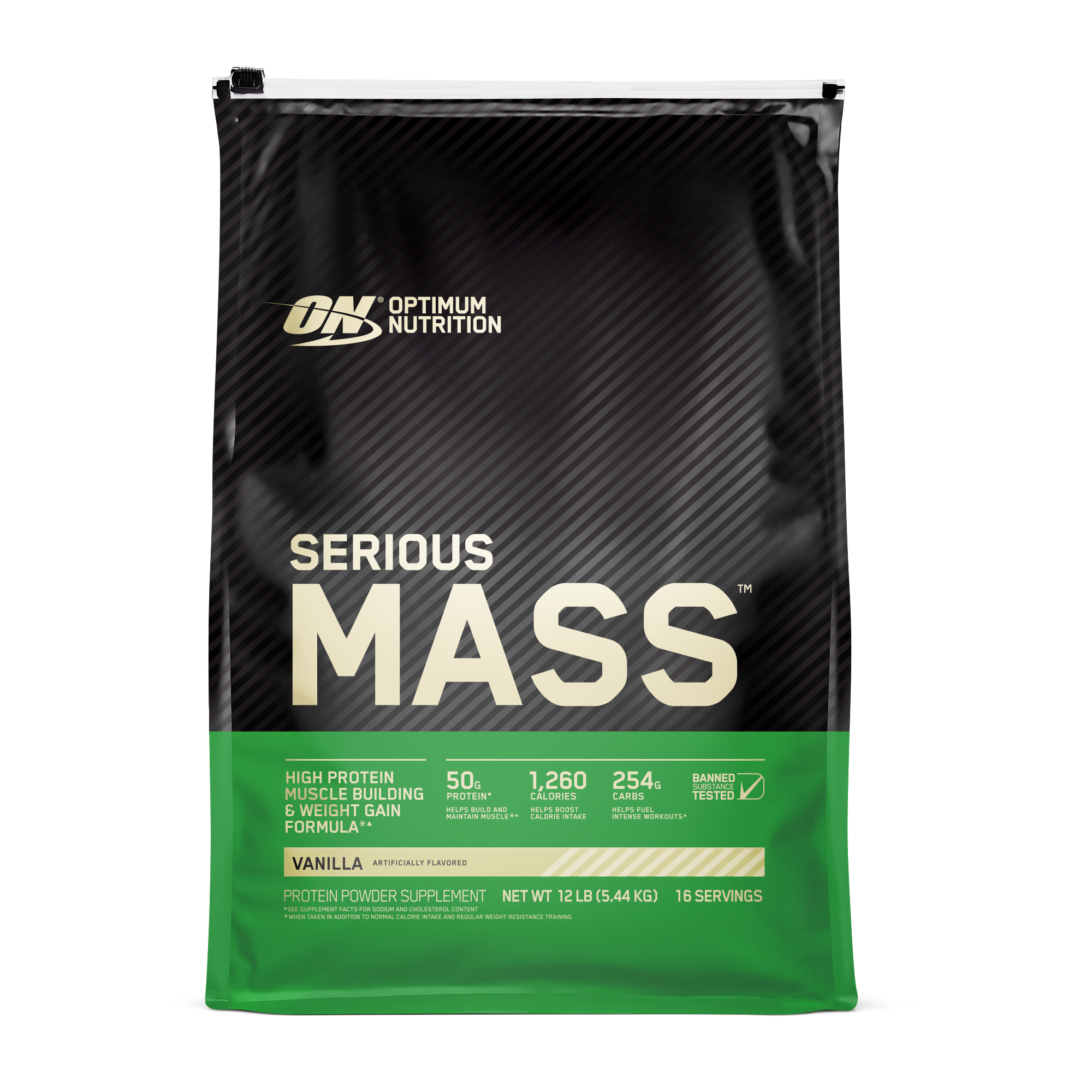 Serious Mass Vanilla - 12 Lbs (16 Servings)