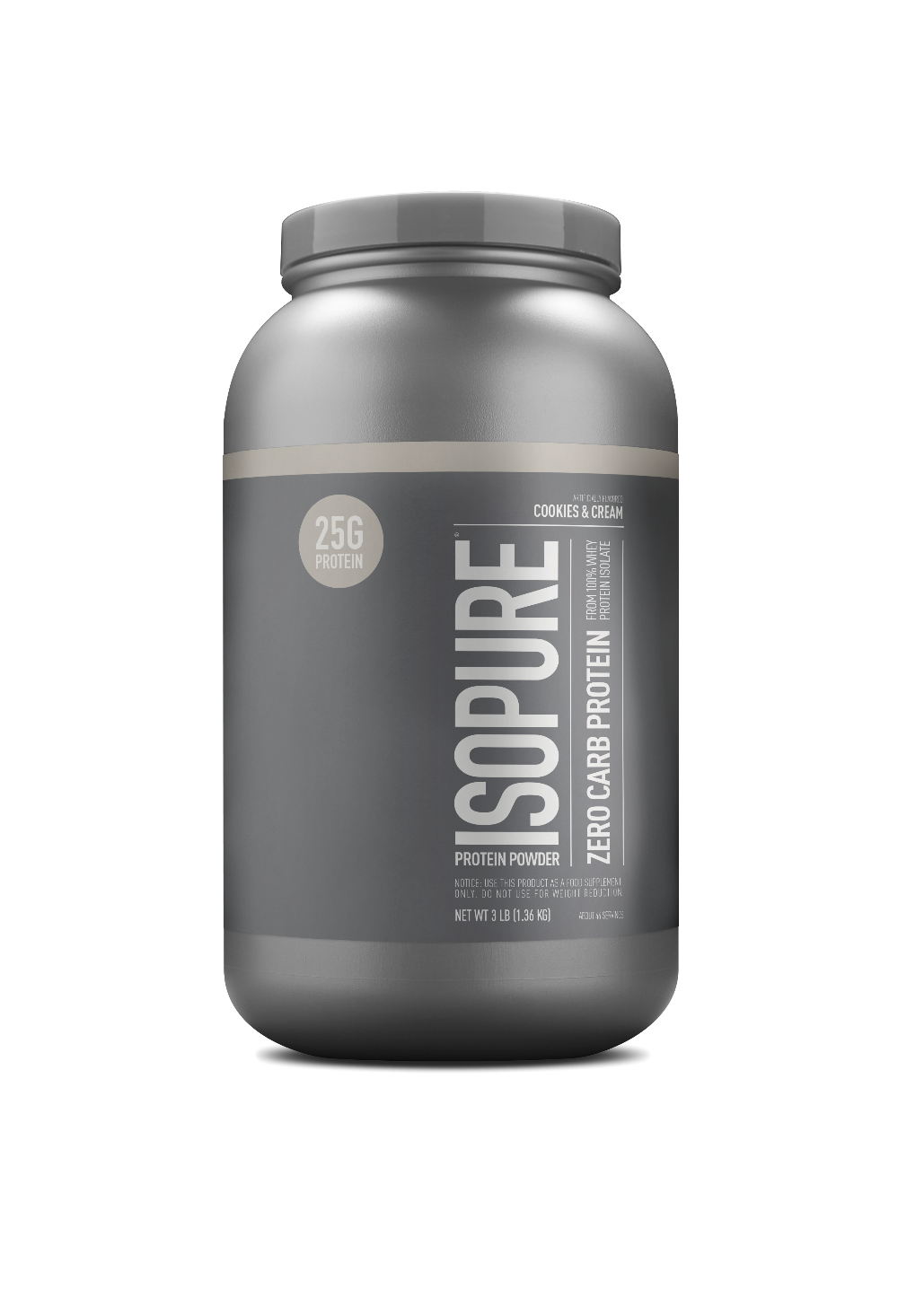 Isopure Low Carb Protein Powder Cookies & Cream - 3 Lbs (44 Servings)