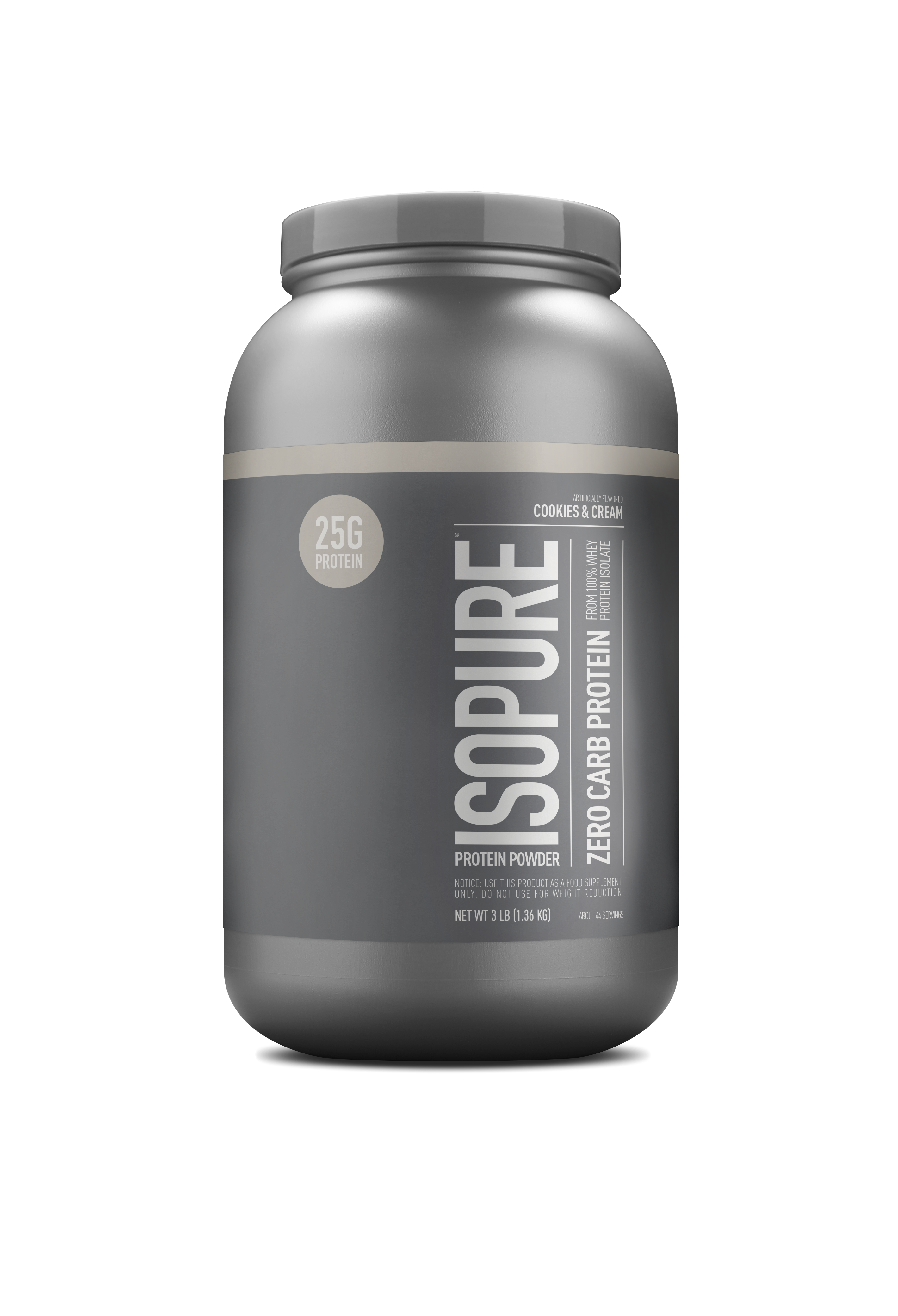 Isopure Low Carb Protein Powder Cookies & Cream - 3 Lbs (44 Servings)